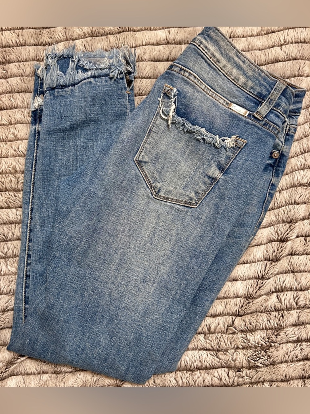 KanCan Nala Distressed Ankle Skinny Jeans Frayed Stretch Denim Size Women’s 9/29